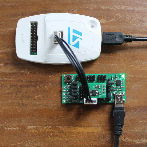 STM8S001J3 Reference design with Demo running
